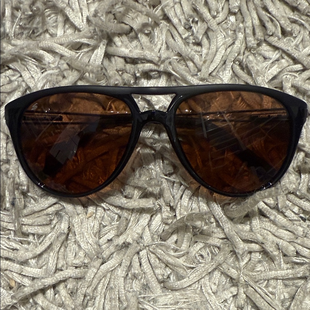 Serengetti Black Sunglasses with Brown Lenses Made in Italy - Picture 10 of 10